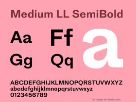 Medium LL SemiBold Version 3.000; build 0003 | wf-rip DC20200915 Font Sample