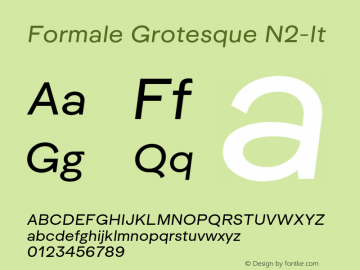 Formale Grotesque N2-It Version 2.010;hotconv 1.0.109;makeotfexe 2.5.65596图片样张