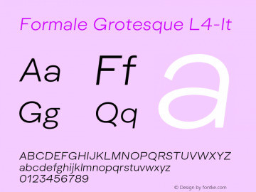 Formale Grotesque L4-It Version 2.010;hotconv 1.0.109;makeotfexe 2.5.65596图片样张