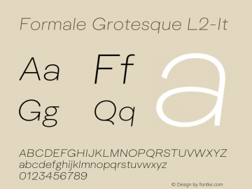 Formale Grotesque L2-It Version 2.010;hotconv 1.0.109;makeotfexe 2.5.65596图片样张