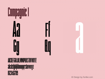 Compagnie I Version 1.000;hotconv 1.0.109;makeotfexe 2.5.65596图片样张