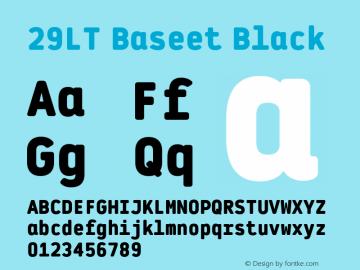 29LT Baseet Black Version 4.000;hotconv 1.0.109;makeotfexe 2.5.65596 Font Sample