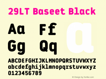 29LT Baseet Black Version 3.000;hotconv 1.0.109;makeotfexe 2.5.65596 Font Sample