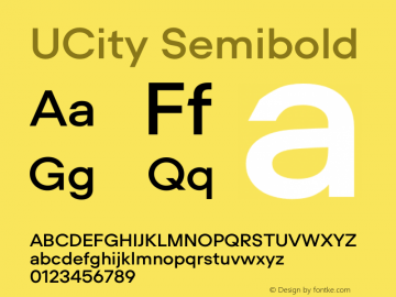 UCity Semibold Version 2.001 | wf-rip DC20190830 Font Sample