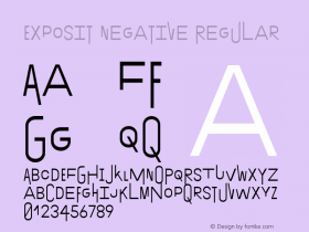 Exposit Negative Regular Version 1.001;PS 001.001;hotconv 1.0.88;makeotf.lib2.5.64775 Font Sample