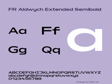 FR Aldwych Extended Semibold Version 1.000图片样张