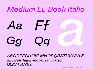 Medium LL Book Italic Version 3.000; build 0003 | wf-rip DC20200915图片样张