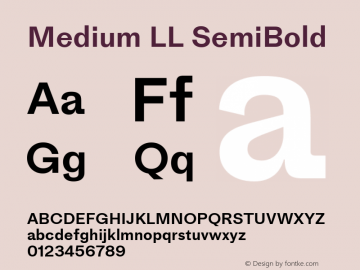 Medium LL SemiBold Version 3.000; build 0003 | wf-rip DC20200915图片样张