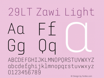 29LT Zawi Light Version 1.000;hotconv 1.0.109;makeotfexe 2.5.65596图片样张