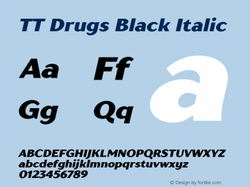 TT Drugs Black Italic Version 1.000图片样张