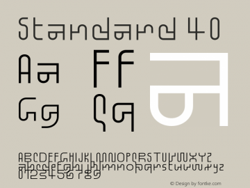 Standard 40 Version 1.000;hotconv 1.0.109;makeotfexe 2.5.65596 Font Sample