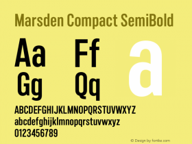 Marsden Compact SemiBold Version 1.000 | wf-rip DC20190605 Font Sample