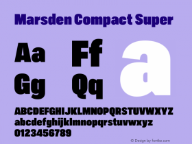 Marsden Compact Super Version 1.000 | wf-rip DC20190605 Font Sample