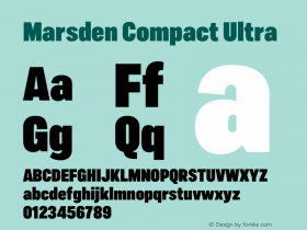 Marsden Compact Ultra Version 1.000 | wf-rip DC20190605 Font Sample