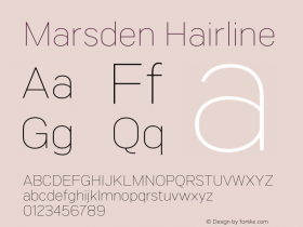 Marsden Hairline Version 1.000 | wf-rip DC20190605图片样张