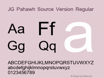JG Pahawh Source Version Regular Macromedia Fontographer 4.1 8/28/2002图片样张