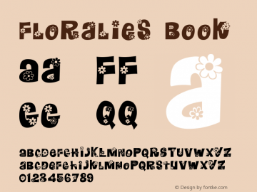 Floralies Book Version Altsys Fontographer Font Sample