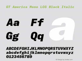 GT America Mono LCG Bl It Version 1.005图片样张