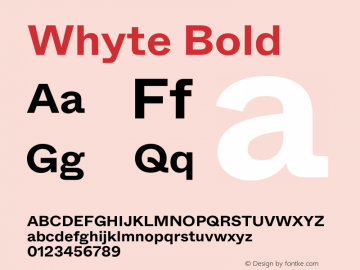 Whyte-Bold Version 1.100 | wf-rip DC20190310图片样张