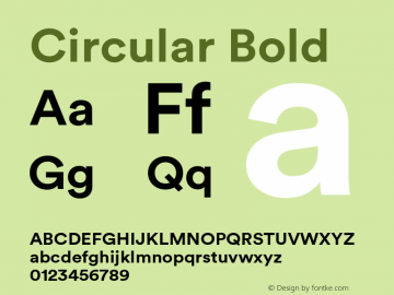 Circular Bold Version 1.001图片样张