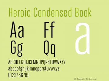 HeroicCondensed-Book Version 1.000图片样张