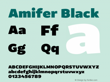 Amifer Black Version 1.001; ttfautohint (v1.8) Font Sample