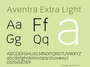 Aventra Extra Light Version 1.000图片样张