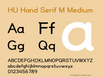 HU Hand Serif M Version 1.00图片样张