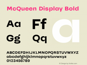 McQueenDisplay-Bold Version 1.000图片样张