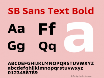 SB Sans Text Bold Version 1.002图片样张