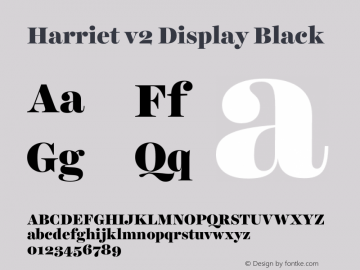 Harriet v2 Display Black Version 2.0 | w-rip DC20181225 Font Sample