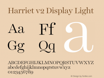 Harriet v2 Display Light Version 2.0 | w-rip DC20181225 Font Sample