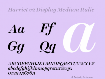 Harriet v2 Display Medium Italic Version 2.0 | w-rip DC20181225图片样张