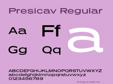 PresicavRg-Regular Version 2.000图片样张
