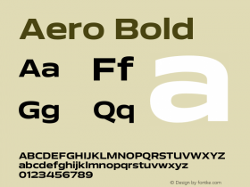 Aero-Bold Version 0.000 | wf-rip DC20110725 Font Sample