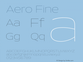 Aero-Fine Version 0.000 | wf-rip DC20110725 Font Sample