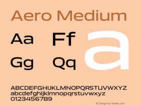 Aero-Medium Version 1.000 | wf-rip DC20110725 Font Sample