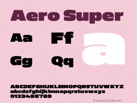 Aero-Super Version 0.000 | wf-rip DC20110725 Font Sample
