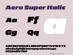 Aero-SuperItalic Version 0.000 | wf-rip DC20110725图片样张