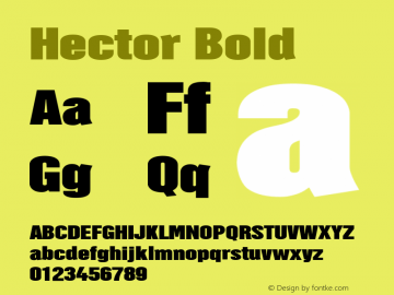 Hector Bold Version 001.000 Font Sample
