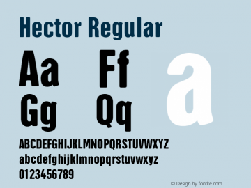 Hector Regular Version 001.000图片样张