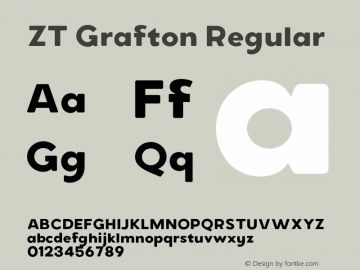 ZT Grafton Regular Version 1.000;hotconv 1.0.109;makeotfexe 2.5.65596 Font Sample