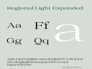 Regional Light Expanded Version 1.000;hotconv 1.0.109;makeotfexe 2.5.65596图片样张