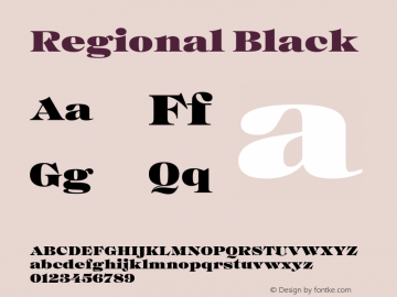 Regional Black Version 1.000;hotconv 1.0.109;makeotfexe 2.5.65596图片样张