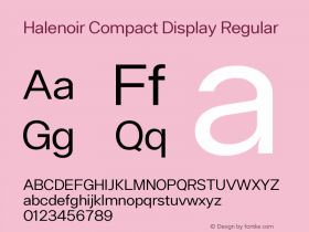 Halenoir Compact Regular Version 1.001 | web-TT图片样张