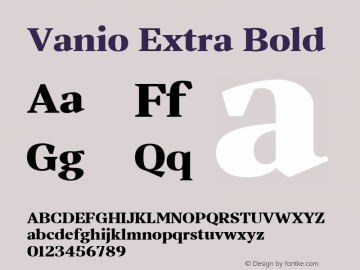 Vanio Extra Bold Version 1.000 | web-TT图片样张