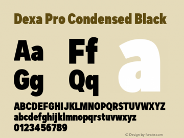 DexaProCondensed-Black Version 1.001 | web-TT图片样张