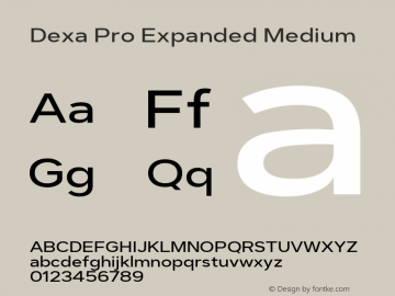 DexaProExpanded-Medium Version 1.001 | web-TT Font Sample