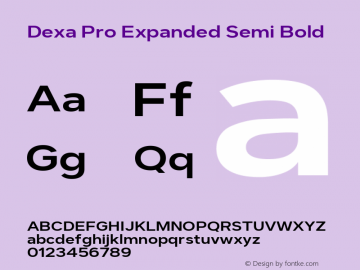 DexaProExpanded-SemiBold Version 1.001 | web-TT图片样张