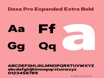 DexaProExpanded-ExtraBold Version 1.001 | web-TT图片样张